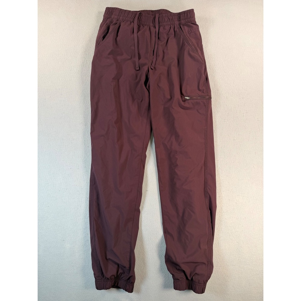 Y2k Bauer Womens Jogger Pants Size 4 Burgundy Maroon Athletic Training Track